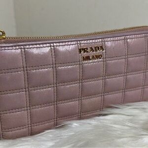 💯 Authentic Prada Quilted Zipped Long Wallet